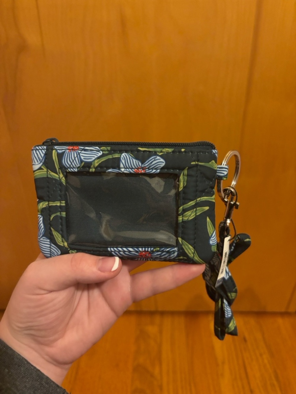 Vera Bradley Charlotte Stems Zip ID Landyard NWT
